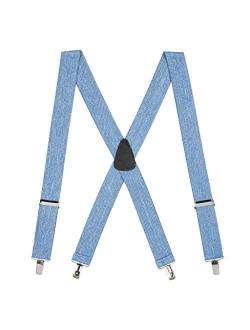 SuspenderStore Men's Solid Color CLIP Suspenders - 1.5-Inch Wide (4 sizes, 18 colors)