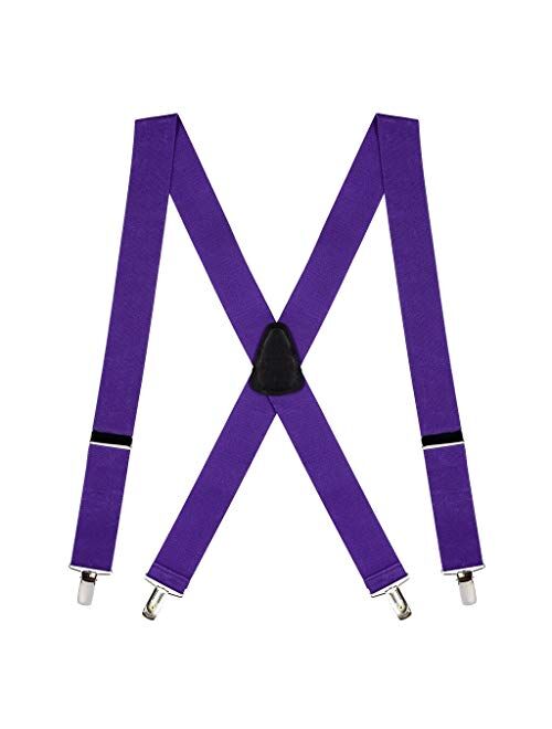 SuspenderStore Men's Solid Color CLIP Suspenders - 1.5-Inch Wide (4 sizes, 18 colors)