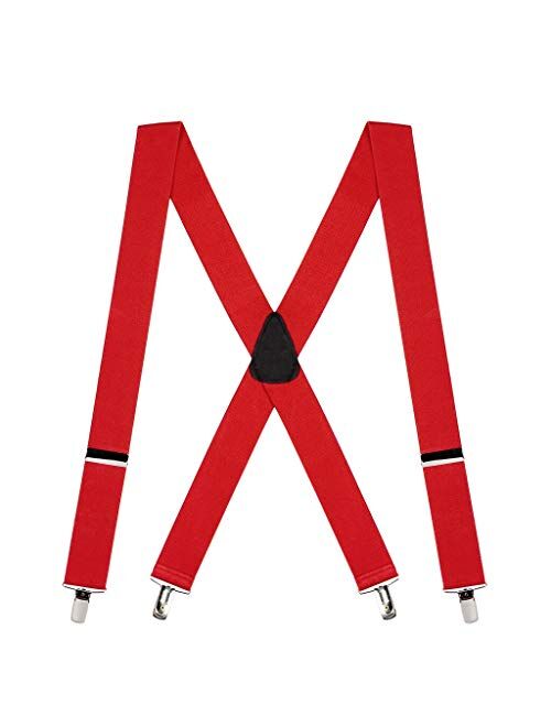 SuspenderStore Men's Solid Color CLIP Suspenders - 1.5-Inch Wide (4 sizes, 18 colors)