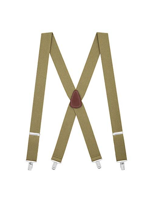 SuspenderStore Men's Solid Color CLIP Suspenders - 1.5-Inch Wide (4 sizes, 18 colors)