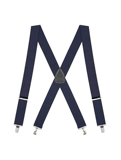 SuspenderStore Men's Solid Color CLIP Suspenders - 1.5-Inch Wide (4 sizes, 18 colors)