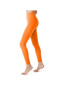 Womens Leggings No See-Through High Waisted Tummy Control Yoga Pants Solid Workout Running Legging for Women