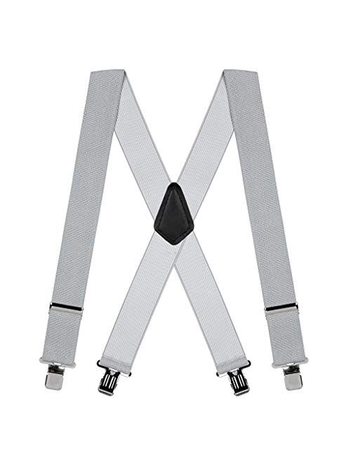 SuspenderStore Men's Classic 2-Inch Wide Clip Suspenders