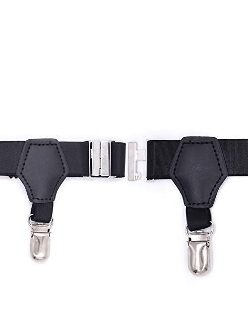 Mens Sock Garters Belt Adjustable 2-pack Sturdy Clip Suspenders