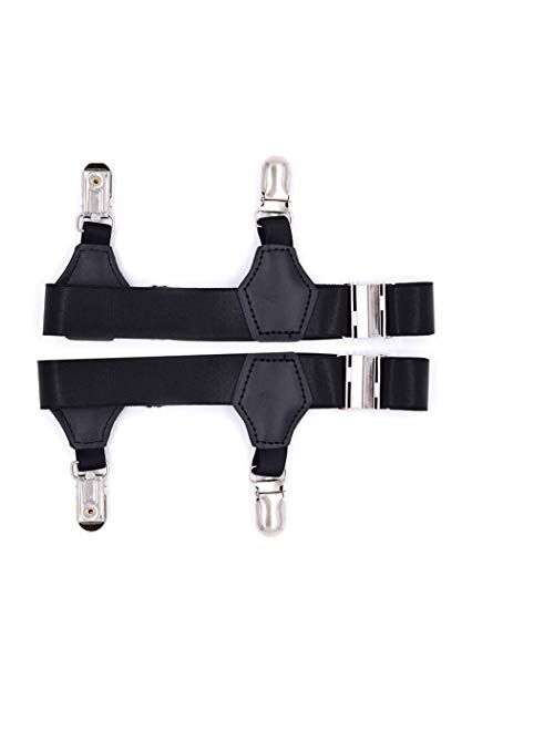 Mens Sock Garters Belt Adjustable 2-pack Sturdy Clip Suspenders