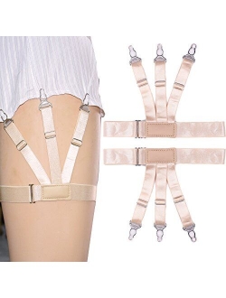 Men's Shirt Stays for Shirt Tucking, Shirt Garter and holder Securing Shirt Position for Men