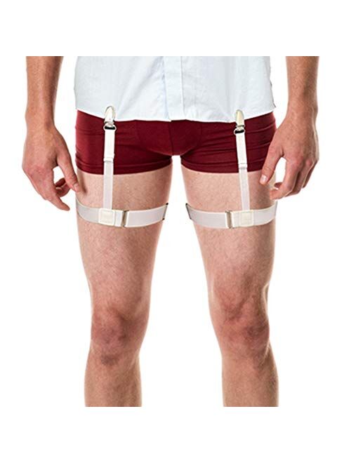 Men's Shirt Stays for Shirt Tucking, Shirt Garter and holder Securing Shirt Position for Men