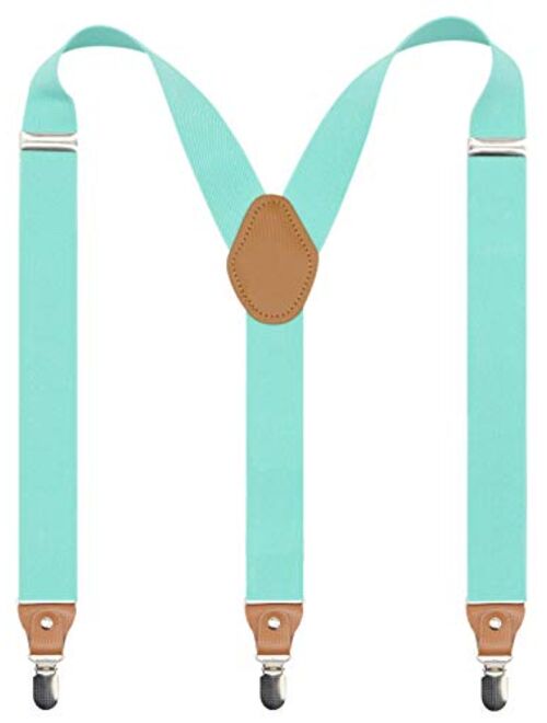 Suspenders for men with Strong Clips Elastic Adjustable Y- Shaped Heavy Duty Braces For Casual&Formal