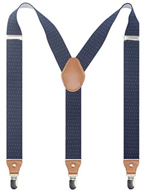 Suspenders for men with Strong Clips Elastic Adjustable Y- Shaped Heavy Duty Braces For Casual&Formal