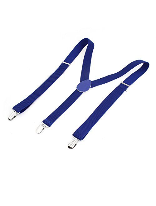 Allegra K Lady Woman Adjustable Metal Clamp Elastic Suspenders Braces