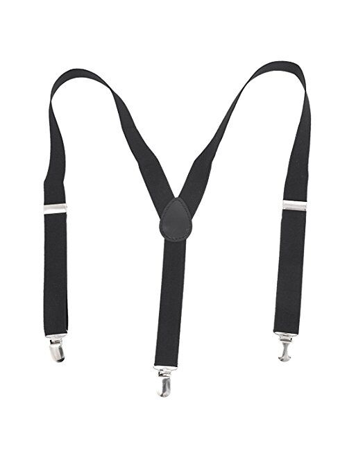 Allegra K Lady Woman Adjustable Metal Clamp Elastic Suspenders Braces