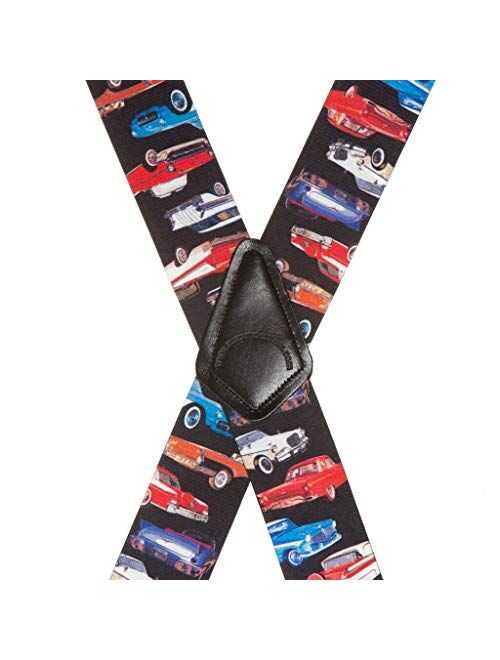 SuspenderStore Men's Class of 57 Car Clip-End Novelty Suspenders (3 Sizes)