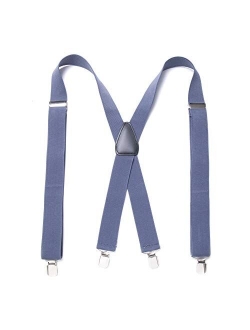 Calvertt Premium Men Suspenders with Heavy-Duty Clip X-Back Trouser Suspenders