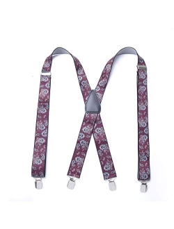 Calvertt Premium Men Suspenders with Heavy-Duty Clip X-Back Trouser Suspenders