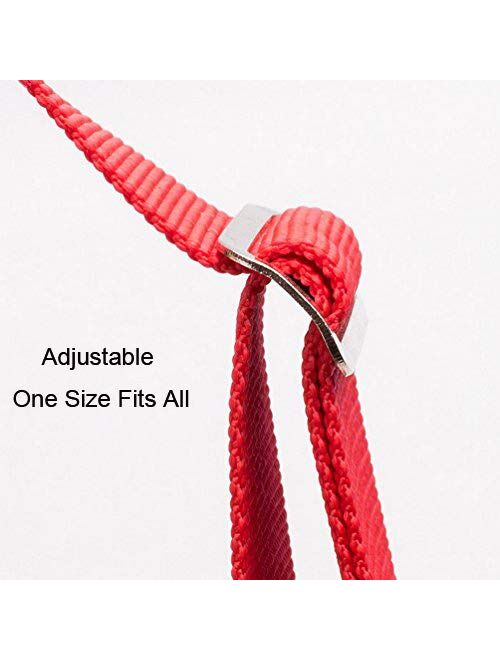 Mens Suspenders 2" Wide Adjustable and Elastic Braces X Shape with Very Strong Clips - Heavy Duty (RED)