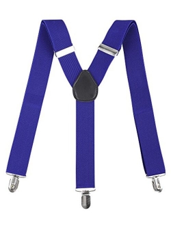 Livingston Unisex Vintage-Style Clip-On Adjustable Full Elastic Suspenders for Pants Skirts Shorts