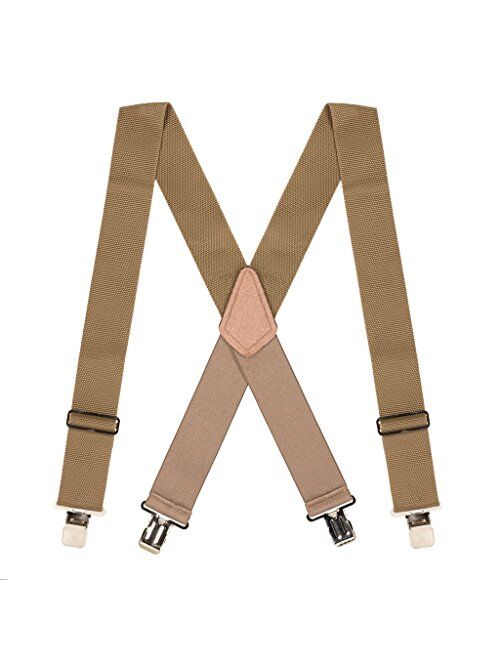 SuspenderStore Men's Heavy Duty Non-Stretch Work Suspenders (4 Sizes, 4 Colors)