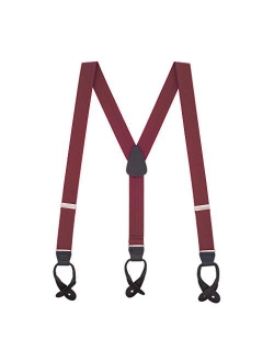 SuspenderStore Men's Y-Back Button Suspenders - 1.25 Inches Wide