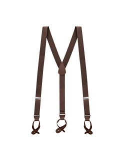 SuspenderStore Men's Y-Back Button Suspenders - 1.25 Inches Wide