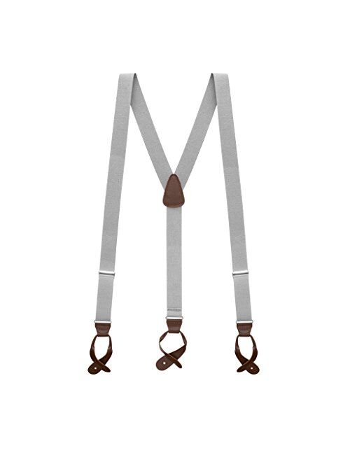 SuspenderStore Men's Y-Back Button Suspenders - 1.25 Inches Wide