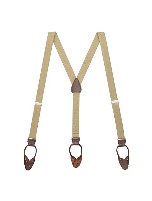 SuspenderStore Men's Y-Back Button Suspenders - 1.25 Inches Wide