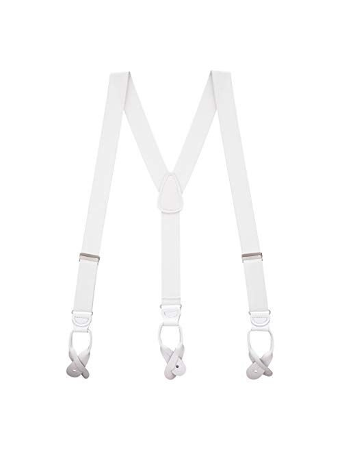 SuspenderStore Men's Y-Back Button Suspenders - 1.25 Inches Wide