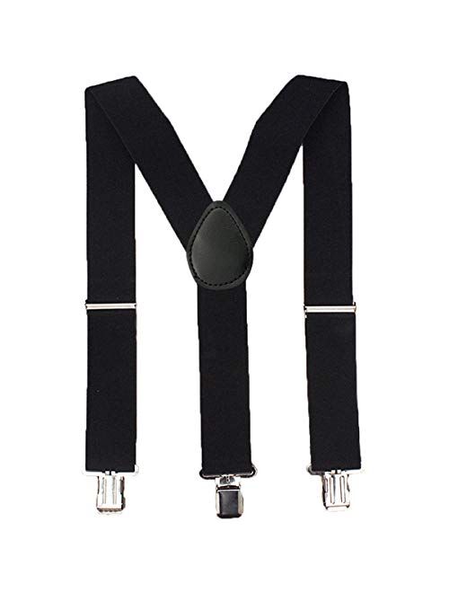 Mens Suspenders Y-Back Very Strong Clips Adjustable One Size Fits All Heavy Duty Braces