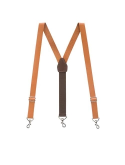 SuspenderStore Men's Leather 1-Inch Wide Trigger Snap Suspenders