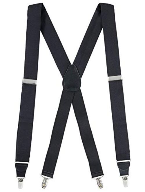 Hold'Em 100% Silk Suspenders for Men Clip End Dress Tuxedo Suspender Made in USA