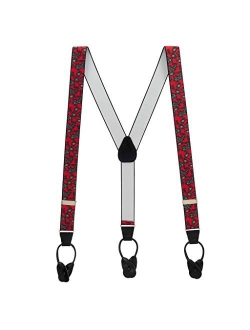 Men's Paisley Button Suspenders