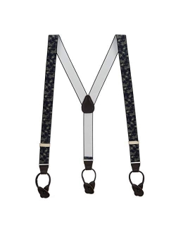 Men's Paisley Button Suspenders