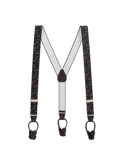 Men's Paisley Button Suspenders