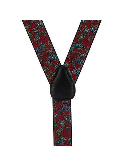 Men's Paisley Button Suspenders