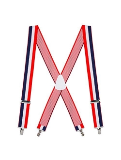 SuspenderStore Men's 1.5-Inch Wide Clip Suspenders: Stripes, Dots, Checks
