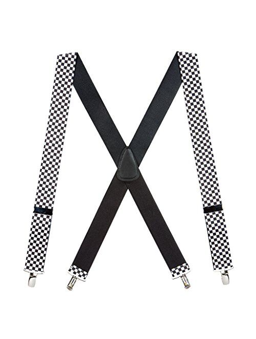 SuspenderStore Men's 1.5-Inch Wide Clip Suspenders: Stripes, Dots, Checks