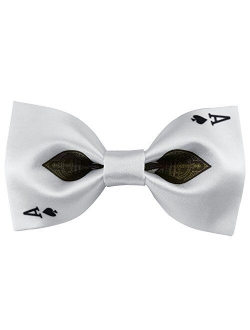 Mens Satin Silk Bowtie Poker Ace Bow Ties