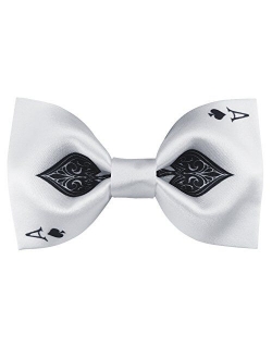 Mens Satin Silk Bowtie Poker Ace Bow Ties