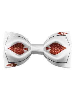 Mens Satin Silk Bowtie Poker Ace Bow Ties