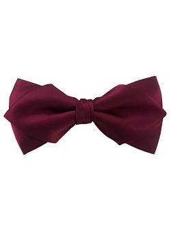 Mens Matte Satin Bowtie Solid Bow Ties