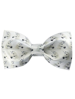 100% Satin Silk Mens Pre-tied Bowtie Unicorn Horse Solid Bow Ties