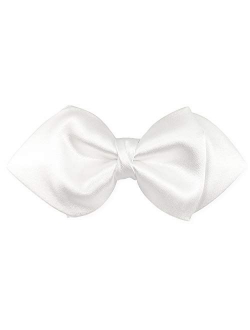 Men's Luxurious Matte 100% Satin Silk Pre-tied Bowtie Solid Diamond Bow Ties