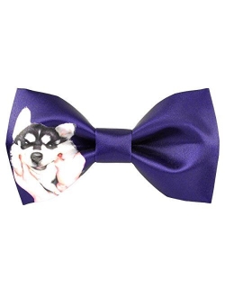 100% Satin Silk Mens Pre-tied Bowtie Solid Bow Ties-Animal Series