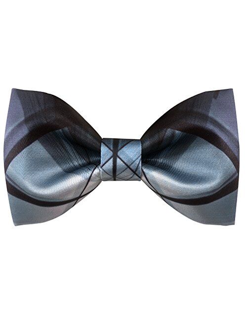 GUUNIEE 100% Satin Silk Mens Pre-tied Bowtie Solid Bow Ties-Warm Color Series