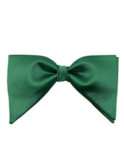 Mens Satin Silk Oversized Pre-tied Bowtie Handmade Formal Tuxedo Big Bow Ties