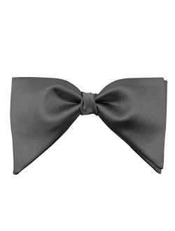 Mens Satin Silk Oversized Pre-tied Bowtie Handmade Formal Tuxedo Big Bow Ties