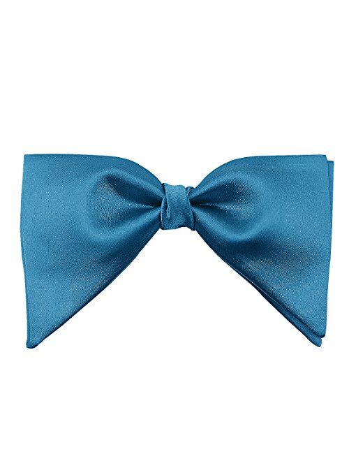 GUUNIEE Mens Satin Silk Oversized Pre-tied Bowtie Handmade Formal Tuxedo Big Bow Ties