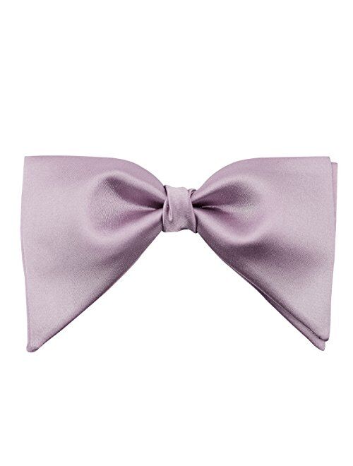 GUUNIEE Mens Satin Silk Oversized Pre-tied Bowtie Handmade Formal Tuxedo Big Bow Ties