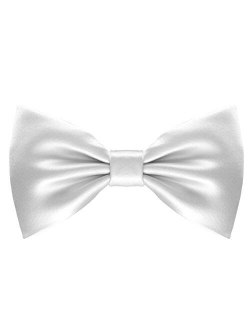 Mens 100% Silk Pre-tied Bowtie Solid Bow Ties