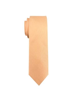 Mens Exquisite Woven 100% Silk Solid Plain Tie Wedding Business Formal Necktie 6-8CM