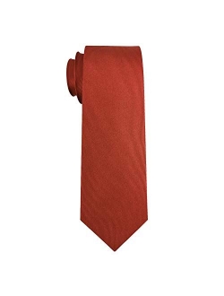 Mens Exquisite Woven 100% Silk Solid Plain Tie Wedding Business Formal Necktie 6-8CM